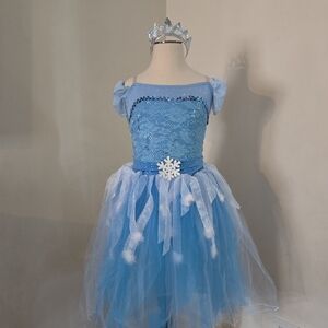 Ice Princess Elsa Themed Ballet Dance Costume & Tiara